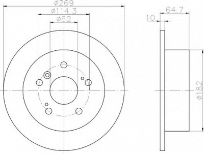 HELLA PAGID 8dd355105091 -  Тормозной диск